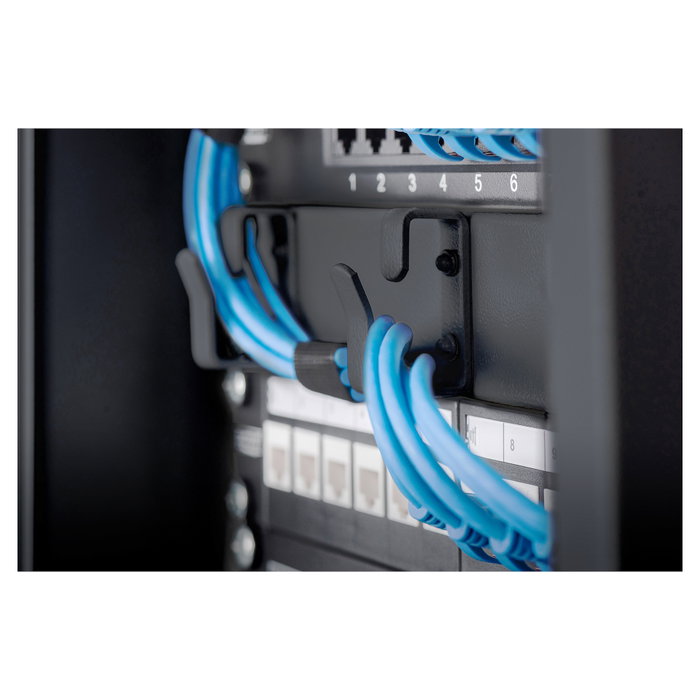 Digitus DN-10-ORG-1U-B Panel de gestión de cables 10 pulg Negro