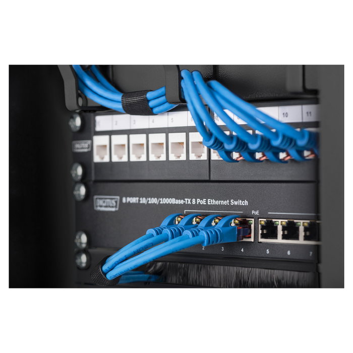 Digitus DN-10-ORG-1U-B Panel de gestión de cables 10 pulg Negro