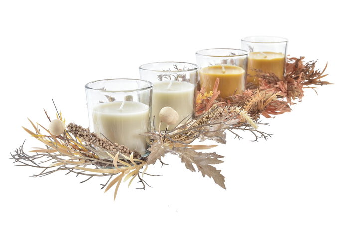 DKD Home Decor Set de 2 Velas Perfumadas de Cera de Parafina