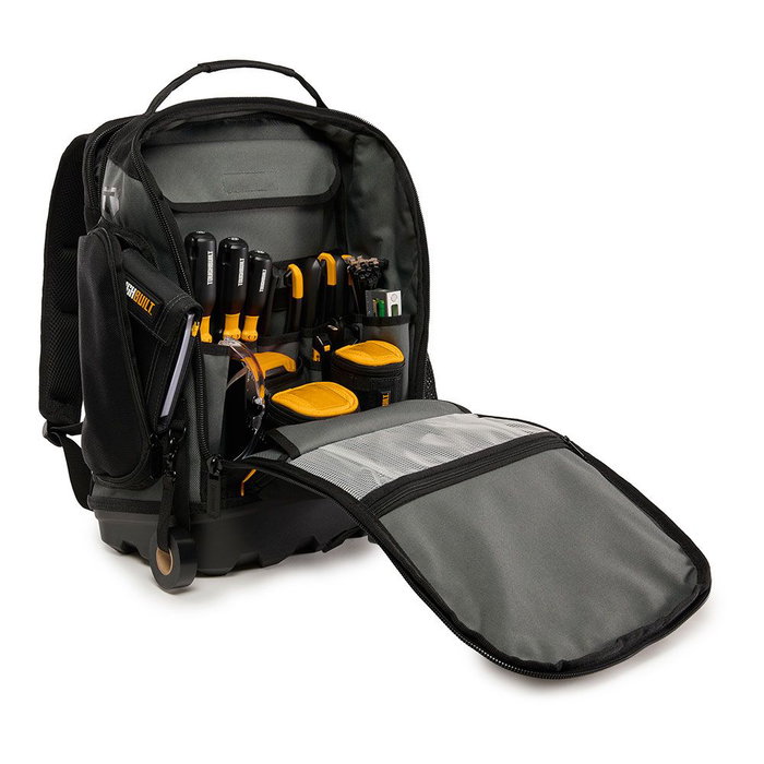 Toughbuilt Mochila Portaherramientas Profesional con Bolsillo para Portátil 13-17", 31 Compartimentos y Asas Acolchadas, Dimensiones 35 x 20 x CBCM
