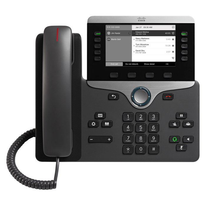Cisco IP Phone 8811 Serie Teléfono IP Negro Escritorio Pared LCD 800x480