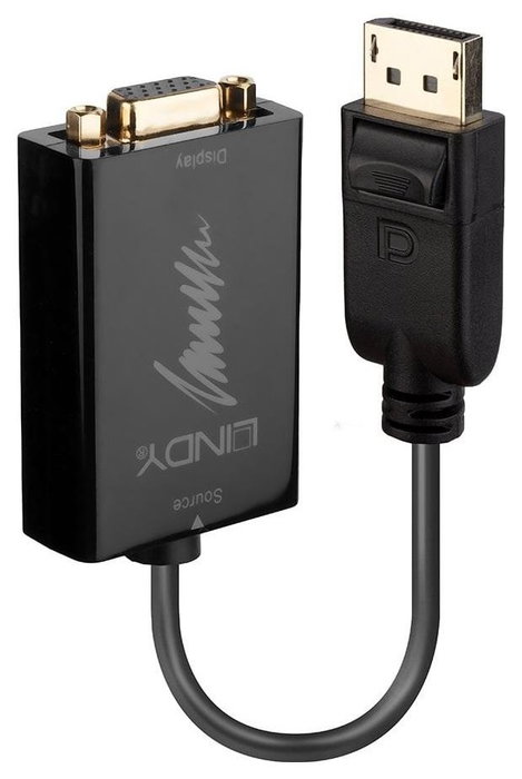 Lindy 41006 Convertidor Activo DisplayPort 1.2 a VGA Negro