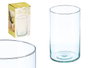 Giftdecor Jarron de Cristal Cilindro Transparente 12 cm Diam x 21 cm Alto (Set de 12)