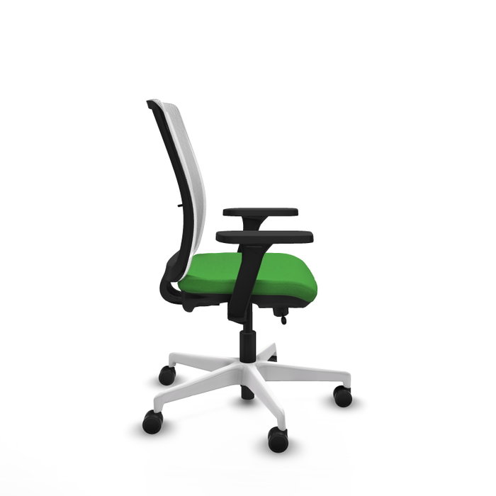 PIQUERAS Y CRESPO Silla de oficina Haches con mecanismo Sincro/Traslack, Verde y Blanco