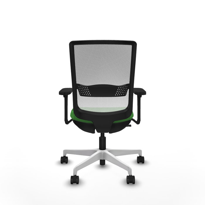 PIQUERAS Y CRESPO Silla de oficina Haches con mecanismo Sincro/Traslack, Verde y Blanco