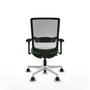 PIQUERAS Y CRESPO Silla de oficina Haches con mecanismo Sincro/Traslack, Verde y Blanco