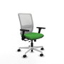 PIQUERAS Y CRESPO Silla de oficina Haches con mecanismo Sincro/Traslack, Verde y Blanco