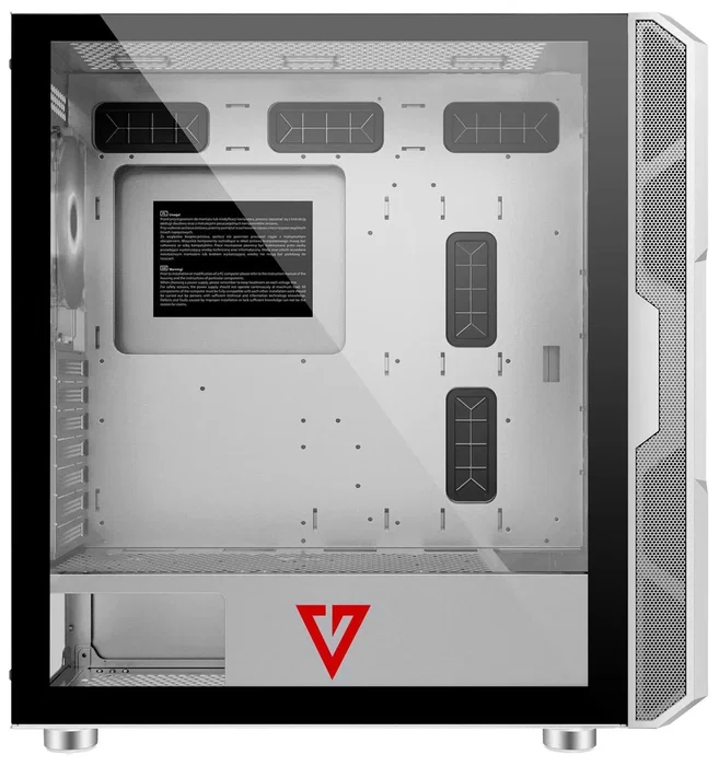 Modecom Volcano Amirani blanca Torre Midi Tower ATX Gaming con Ventiladores ARGB y Cristal Templado