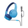 Belkin AUD010hqBL SoundForm Mini Auriculares On-Ear Alámbricos para Niños con Micrófono, USB-C, Azul, Protección Contra Caídas y Agua