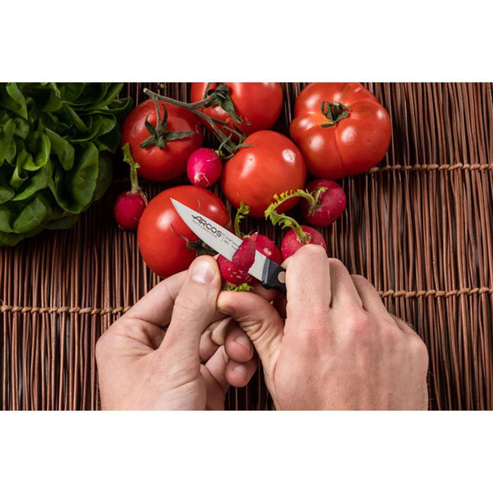 Arcos Cuchillo Mondador Serie Universal 75 mm Acero Nitrum Mango Antiviral Bactiproof Silver