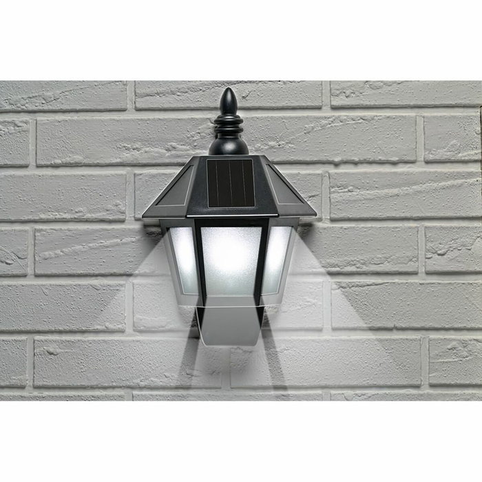 Grundig Aplique solar LED 31 leds, luz fría/efecto llama, negro Grundig Aplique solar LED 31 leds, luz fría/efecto llama, negro