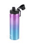 Inde Botella Sport Agua Aluminio Metalizado 800 ml 24.2x7.3 cm (12 Unidades)