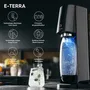 Sodastream E-TERRA Máquina para preparar agua con gas y soda con 1 botella apta para lavavajillas y 1 recarga de gas de 60 l - Color negro