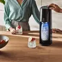 Sodastream E-TERRA Máquina para preparar agua con gas y soda con 1 botella apta para lavavajillas y 1 recarga de gas de 60 l - Color negro