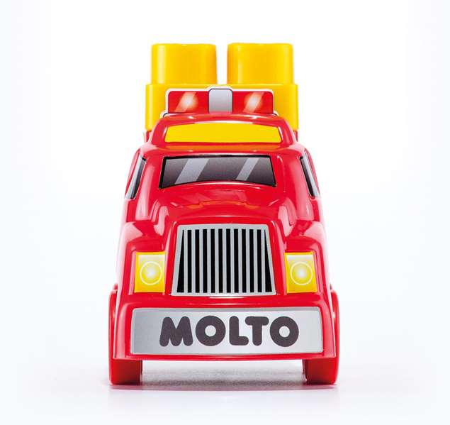 Molto Camión de Bloques con Remolque - 25 Piezas - Juguete de Construcción en Español e Inglés