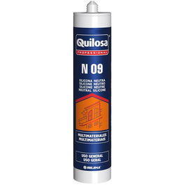 QS ADHESIVOS Silicona Neutra UCAFSIL N Translúcida 300ml Gris Alta Prestación Sellador Construcción
