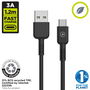 muvit for change cable USB a Tipo C 3A/27W 1.2m negro