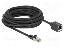 DeLOCK Prolongador Ethernet Cat 6a S/FTP 7,5 m Negro