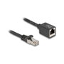 DeLOCK Cable de extensión de red RJ45 Cat6a S/FTP 1 m negro