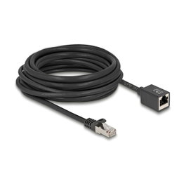 DeLOCK Cable de extensión de red RJ45 Cat6a S/FTP 1 m negro