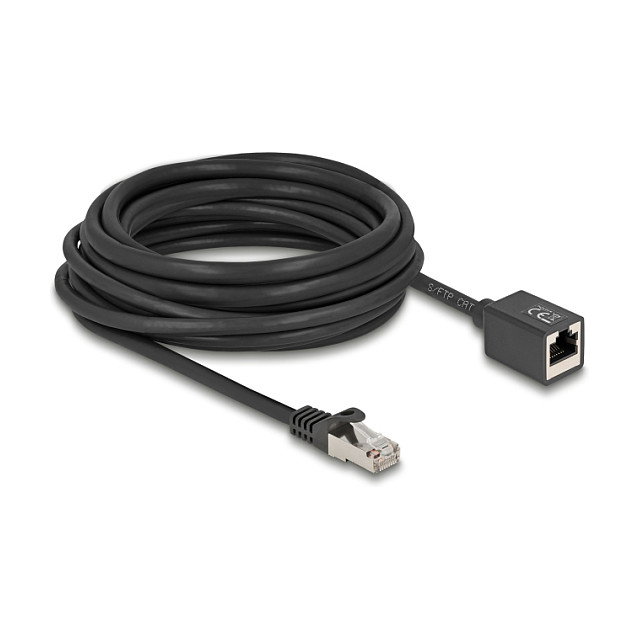 DeLOCK Cable de extensión de red RJ45 Cat6a S/FTP 1 m negro DeLOCK Cable de extensión de red RJ45 Cat6a S/FTP 1 m negro