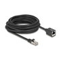 DeLOCK Cable de extensión de red RJ45 Cat6a S/FTP 1 m negro