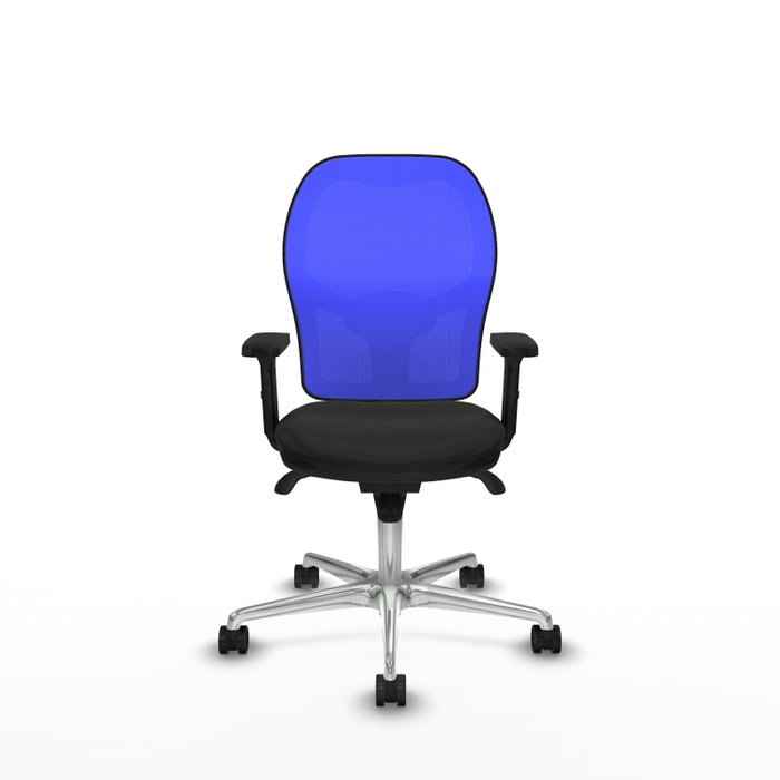 PIQUERAS Y CRESPO Silla de oficina Jorquera con mecanismo Sincro, Negro y Azul