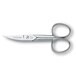 Tijeras Uñas Curva 3.5" Tres Claveles Acero Carbono Forjado en Caliente