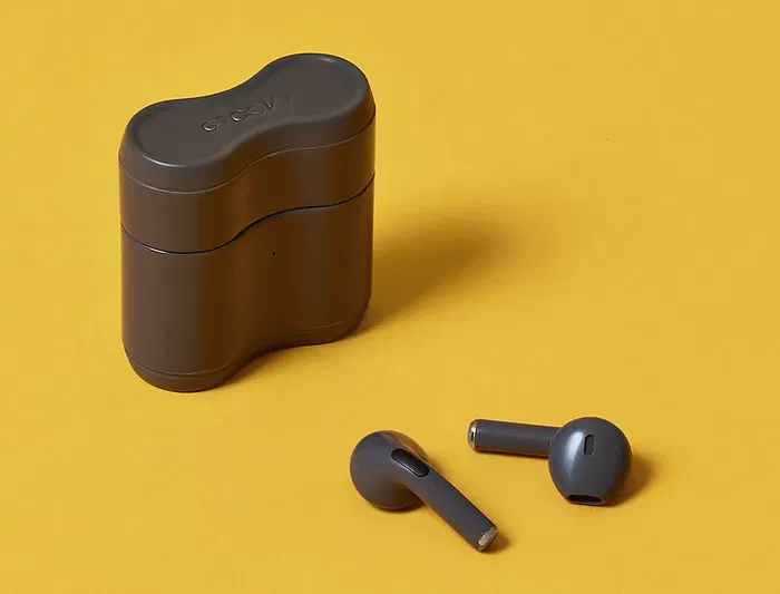 Groovy Auriculares TWS Wireless, Gris Oscuro, Hasta 3 Horas de Reproducción