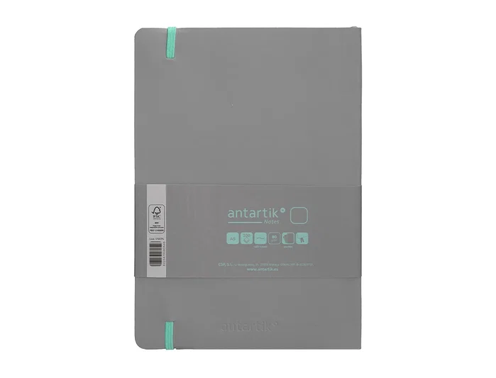 Antartik Cuaderno A5 Tapa Blanda Hojas Lisas Gris y Turquesa 80 Hojas 80gr FSC Colección Antartik Notes Antartik Cuaderno A5 Tapa Blanda Hojas Lisas Gris y Turquesa 80 Hojas 80gr FSC Colección Antartik Notes