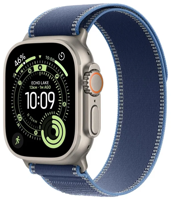 Apple Watch Ultra 3 GPS + Cellular 49mm Titanio Natural - Blue Trail Loop S/M Apple Watch Ultra 3 GPS + Cellular 49mm Titanio Natural - Blue Trail Loop S/M