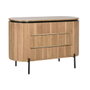 DKD Home Decor Cómoda Paulownia y Metal Natural