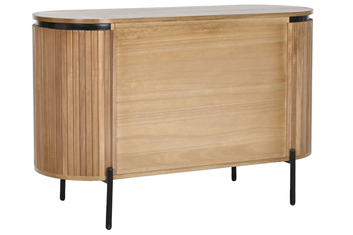 DKD Home Decor Cómoda Haiarts 23 Natural Negro 3 Cajones 39 x 70 x 110 cm