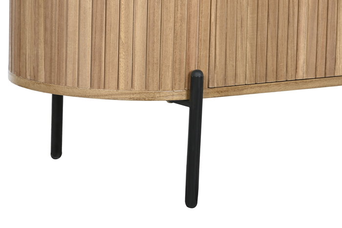 DKD Home Decor Cómoda Haiarts 23 Natural Negro 3 Cajones 39 x 70 x 110 cm