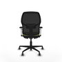 Silla Alfera Silla estática de oficina, escritorio elevable, y con respaldo fijo, apoyo lumbar regulable, brazos blancos y mecanismo Sincro/Traslack