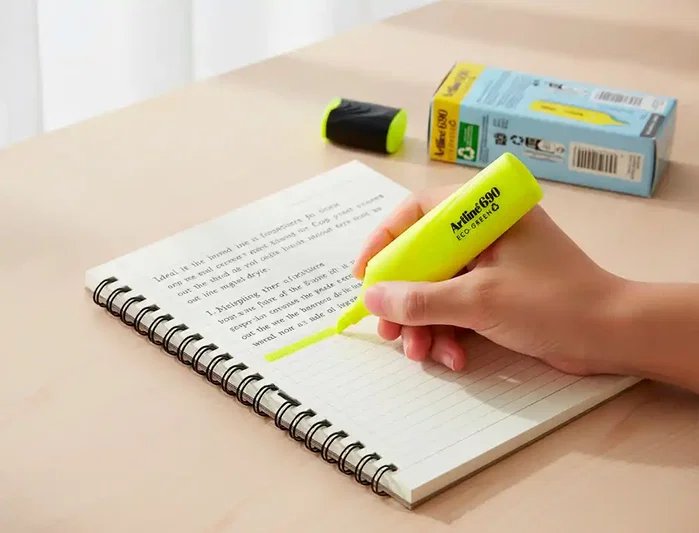 Artline Rotulador Fluorescente EK-690 Eco Green Amarillo
