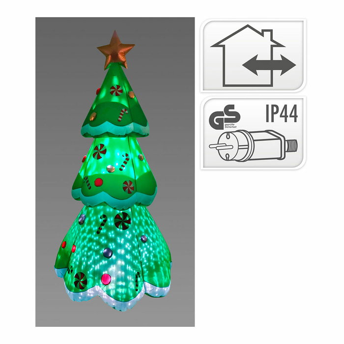 Basics Árbol de Navidad Hinchable con Luz, 110 x 110 x 240 cm