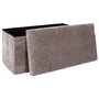Home Deco Factory Puf Plegable Scott Taupé Colección Cocooning 76x38x38 cm