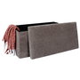 Home Deco Factory Puf Plegable Scott Taupé Colección Cocooning 76x38x38 cm