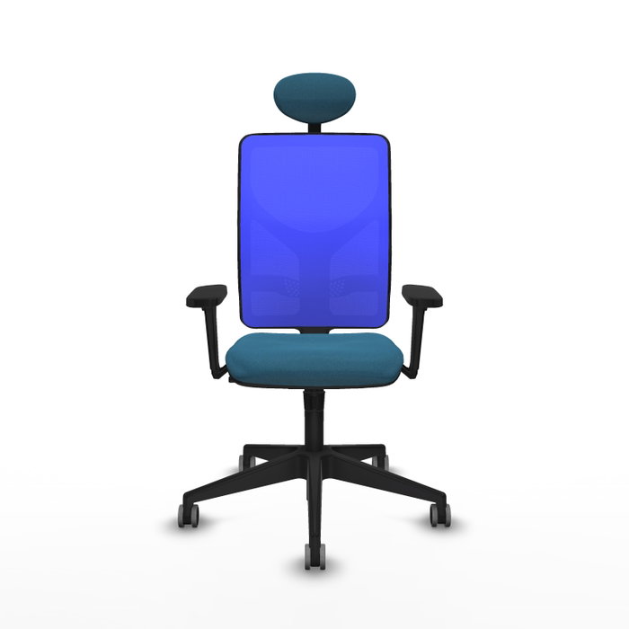 PIQUERAS Y CRESPO Silla de oficina Motilla Verde petróleo y Azul con Mecanismo Sincro y Brazos 3D PIQUERAS Y CRESPO Silla de oficina Motilla Verde petróleo y Azul con Mecanismo Sincro y Brazos 3D
