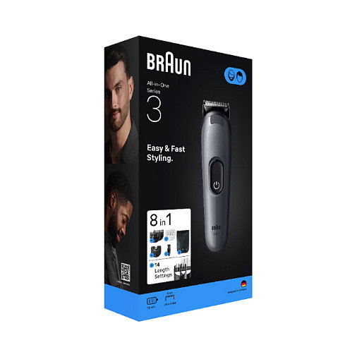 Braun Series 3 All-In-One Style Kit AIO3540 (8-en-1, Gris) Braun Series 3 All-In-One Style Kit AIO3540 (8-en-1, Gris)