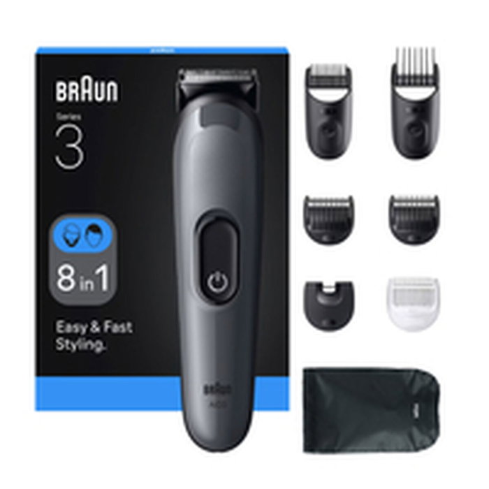 Afeitadora Recargable Ergonómica Multifunción 8 en 1 Braun 8 Piezas