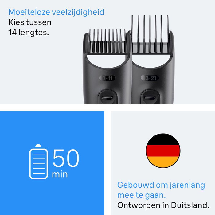 Afeitadora Recargable Ergonómica Multifunción 8 en 1 Braun 8 Piezas