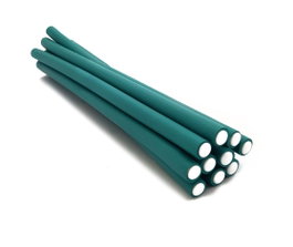 La Rosa Bigudíes Flexibles Cortos Rulos Suaves de Espuma Verde 8 mm