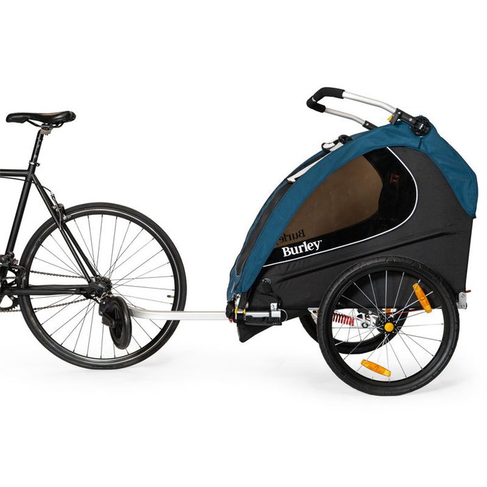 Burley Encore X Remolque de bicicleta y cochecito doble para niños con suspensión