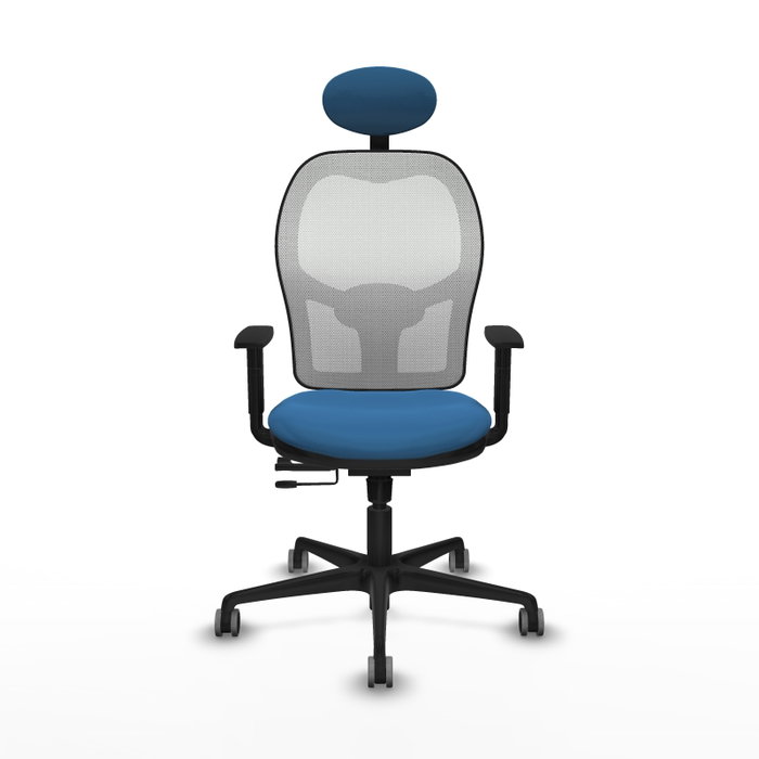 PIQUERAS Y CRESPO Silla de oficina Jorquera con mecanismo Sincro/Traslack, Azul claro y Blanco PIQUERAS Y CRESPO Silla de oficina Jorquera con mecanismo Sincro/Traslack, Azul claro y Blanco