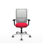 PIQUERAS Y CRESPO Silla de oficina Zulema con mecanismo Sincro, Rojo y Blanco