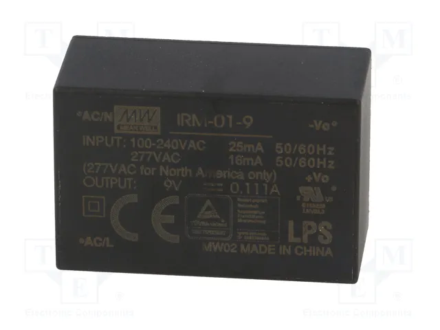 MEAN WELL Convertidor AC/DC 1W 9VDC IRM-01-9 MEAN WELL Convertidor AC/DC 1W 9VDC IRM-01-9