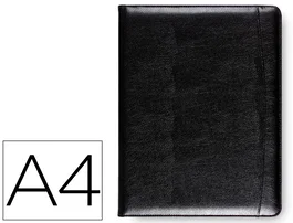 Q-connect Carpeta Portafolios sin Cremallera con Departamentos Interiores Color Negro 320x250 mm