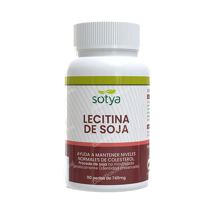 SOTYA Lecitina de Soja 740mg - 110 Perlas - Complemento Alimenticio para Mantener Niveles Normales de Colesterol SOTYA Lecitina de Soja 740mg - 110 Perlas - Complemento Alimenticio para Mantener Niveles Normales de Colesterol